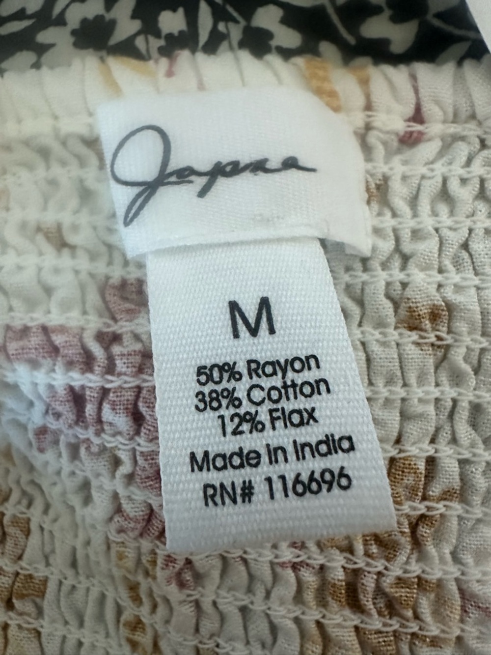 Japna Tropical Palm Tree Midi Dress Boho Coastal Vacation Twee Ivory Pink M - Picture 5 of 5